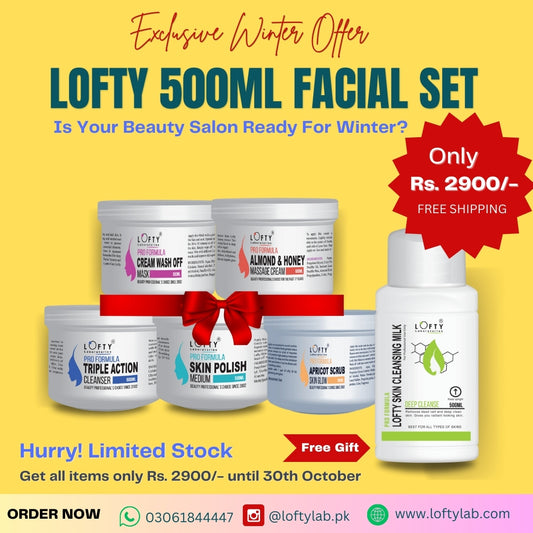 Lofty Professional 500ml Facial Set + Free 500ml Lofty Cleansing milk